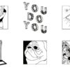 I will draw minimalist black and white illustrations